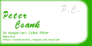 peter csank business card